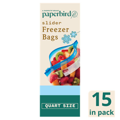 Paperbird Gallon Size Twist Tie Food Storage Bags, 75 count