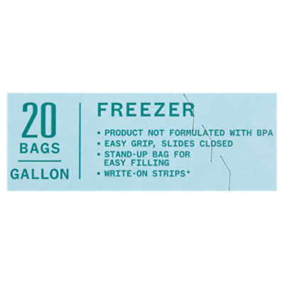 ShopRite Freezer Slider Bags, Gallon Size, 20 count