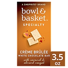 Bowl & Basket Specialty Crème Brûlée White Chocolate Bar, 3.5 oz