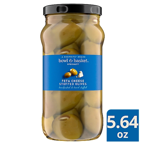 Bowl & Basket Specialty Feta Cheese Stuffed Olives, 5.64 oz