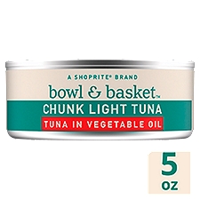 Bowl & Basket Chunk Light Tuna in Vegetable Oil, 5 oz, 5 Ounce