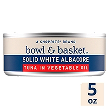 Bowl & Basket Solid White Albacore Tuna in Vegetable Oil, 5 oz, 5 Ounce