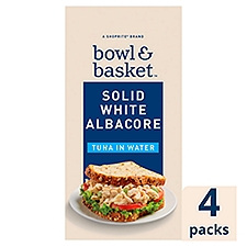 Bowl & Basket Solid White Albacore Tuna in Water, 5 oz, 4 count, 20 Ounce