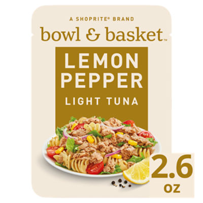 Bowl & Basket Lemon Pepper Light Tuna, 2.6 oz, 2.6 Ounce