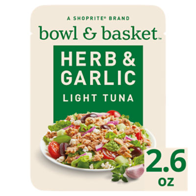 Bowl & Basket Herb & Garlic Light Tuna, 2.6 oz, 2.6 Ounce