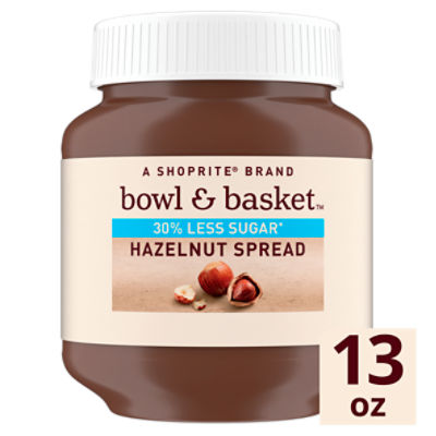 Bowl & Basket 30% Less Sugar Hazelnut Spread, 13 oz, 13 Ounce