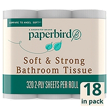 Paperbird Soft & Strong Bathroom Tissue, 320 2-ply sheets per roll, 18 count
