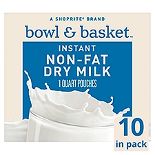 Bowl & Basket Instant Non-Fat Dry Milk, 1 quart, 10 count