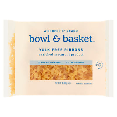 Bowl & Basket Yolk Free Ribbons Pasta, 12 oz, 12 Ounce