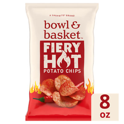 Bowl & Basket Fiery Hot Potato Chips, 8 oz, 8 Ounce