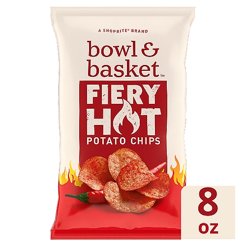 Bowl & Basket Fiery Hot Potato Chips, 8 oz