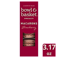 Bowl & Basket Specialty Strawberry Macarons, 3.17 oz