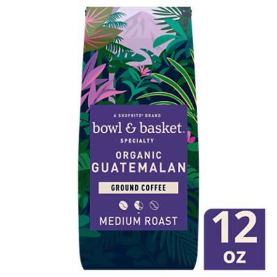 Bowl & Basket Specialty Organic Guatemalan Medium Roast Ground Coffee, 12 oz