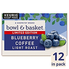 Bowl & Basket Light Roast Blueberry Coffee K-Cup Pods Limited Edition, 0.33 oz, 12 count, 3.9 Ounce