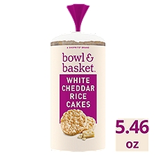 Bowl & Basket White Cheddar Rice Cakes, 5.46 oz, 5.46 Ounce