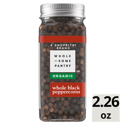 Wholesome Pantry Organic Whole Black Peppercorns, 2.26 oz