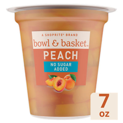 Bowl & Basket Peach Chunks in Artificially Sweetened Water, 7 oz, 7 Ounce