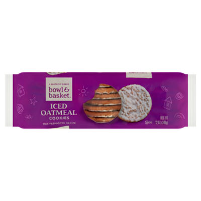 Bowl & Basket Iced Oatmeal Cookies, 12 oz, 12 Ounce