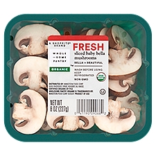 Wholesome Pantry Organic Fresh Sliced Baby Bella Mushrooms, 8 oz