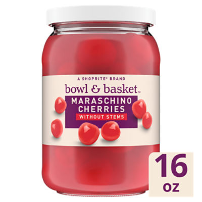 Bowl & Basket Maraschino Cherries without Stems, 16 oz