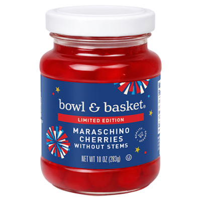 Bowl & Basket Without Stems Maraschino Cherries, 10 oz