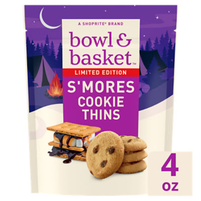 Bowl & Basket S'mores Cookie Thins Limited Edition, 4 oz