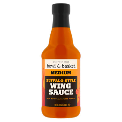 Bowl & Basket Medium Buffalo Style Wing Sauce, 16 fl oz