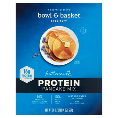 Bowl & Basket Specialty Buttermilk Protein Pancake Mix, 20 oz