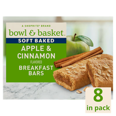 Bowl & Basket Soft Baked Apple & Cinnamon Flavored Breakfast Bars, 1.3 oz, 8 count, 10.4 Ounce