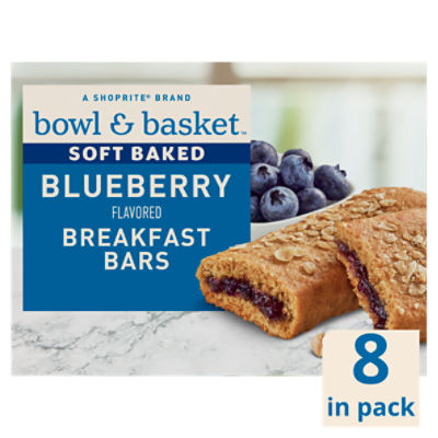 Bowl & Basket Soft Baked  Blueberry Flavored Breakfast Bars, 1.3 oz, 8 count, 10.4 Ounce