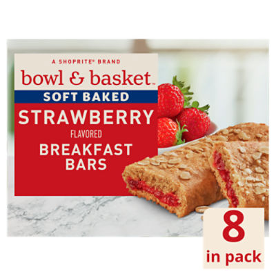 Bowl & Basket Soft Baked Strawberry Flavored Breakfast Bars, 1.3 oz, 8 count, 10.4 Ounce