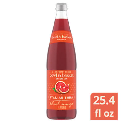 Bowl & Basket Specialty Blood Orange Flavored Italian Soda, 25.4 fl oz