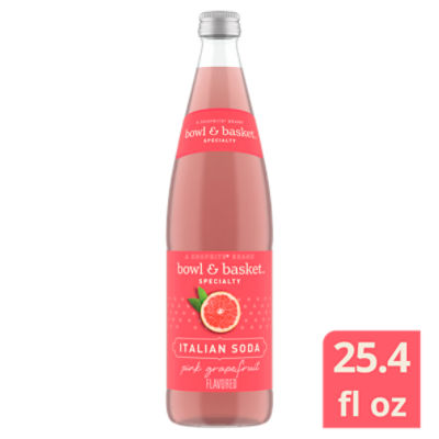 Bowl & Basket Specialty Pink Grapefruit Flavored Italian Soda, 25.4 fl oz