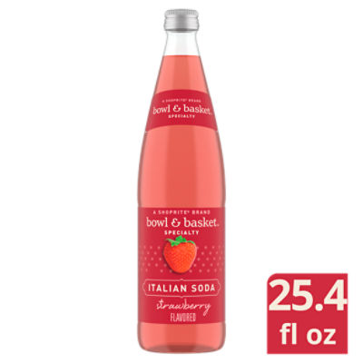 Bowl & Basket Specialty Strawberry Flavored Italian Soda, 25.4 fl oz