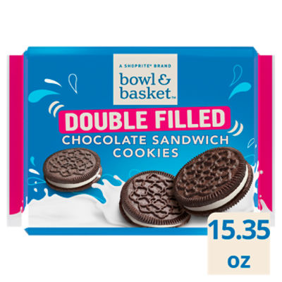 Bowl & Basket Double Crème Filled Chocolate Sandwich Cookies, 15.35 oz