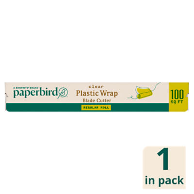 Paperbird 100 sq ft Clear Plastic Wrap Blade Cutter