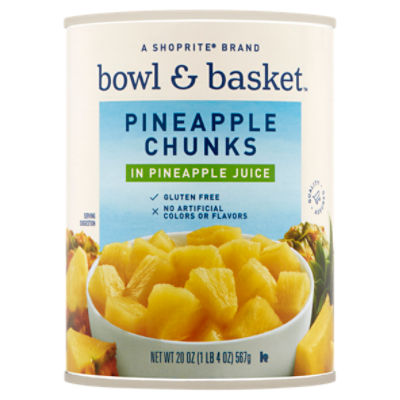 Bowl & Basket Pineapple Chunks in Pineapple Juice, 20 oz, 20 Ounce