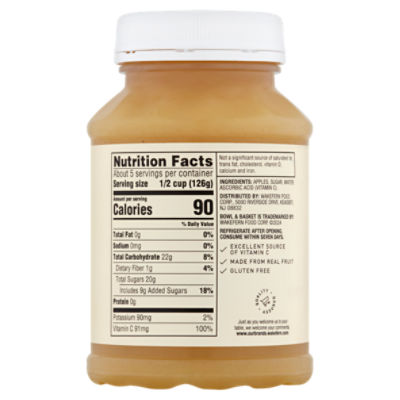 Bowl & Basket Original Apple Sauce, 24 oz