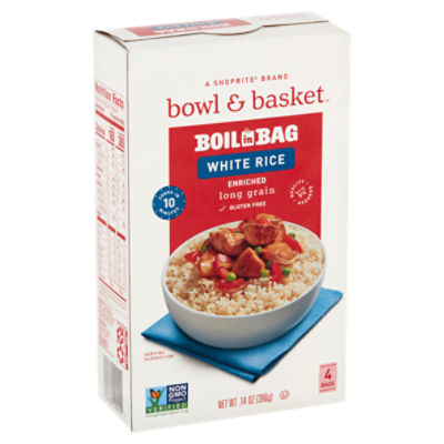 Bowl & Basket Boil in Bag Enriched Long Grain White Rice, 4 count, 14 oz