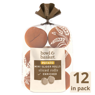 Bowl & Basket Enriched Potato Mini Slider Rolls, 12 count, 15 oz