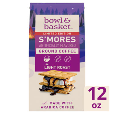 Bowl & Basket Light Roast S'mores Ground Coffee Limited Edition, 12 oz