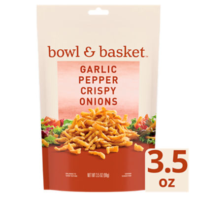 Bowl & Basket Garlic Pepper Crispy Onions, 3.5 oz
