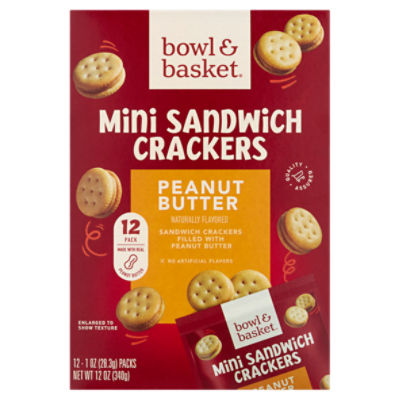 Bowl & Basket Peanut Butter Mini Sandwich Crackers, 1 oz, 12 count