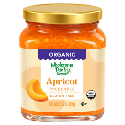 Wholesome Pantry Organic Apricot Preserves, Kosher for Passover, 12.35 oz