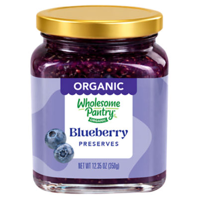Wholesome Pantry Organic Blueberry Preserves, Kosher for Passover, 12.35 oz, 12.35 Ounce