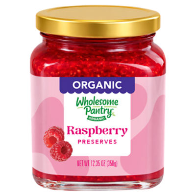 Wholesome Pantry Organic Raspberry Preserves, Kosher for Passover, 12.35 oz, 12.35 Ounce