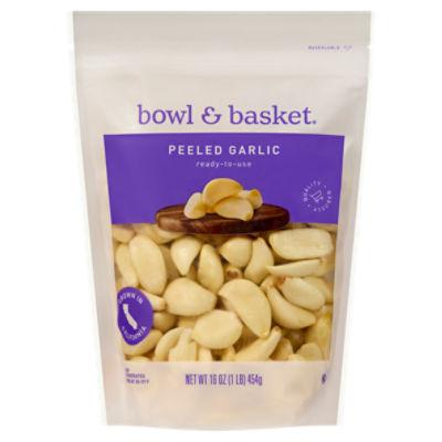 Bowl & Basket Ready-To-Use Peeled Garlic, 1 lb bag