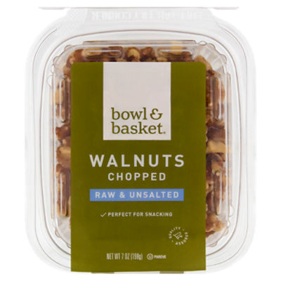 Bowl & Basket Raw & Unsalted Chopped Walnuts, 7 oz