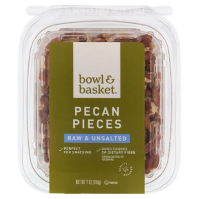 Bowl & Basket Raw & Unsalted Pecan Pieces, 7 oz