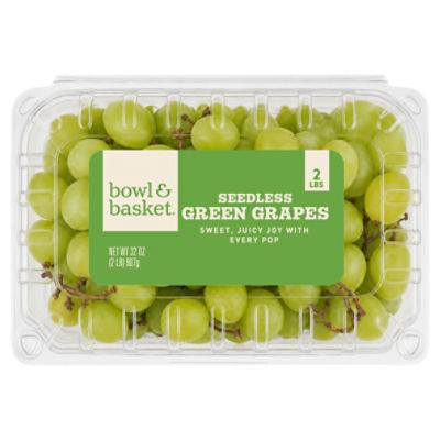 Bowl & Basket Seedless Green Grapes, 32 oz